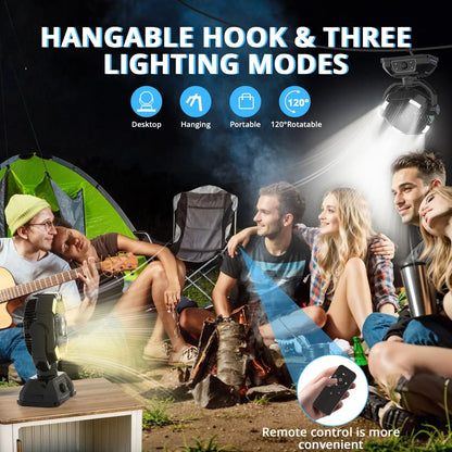 Portable camping misting fan